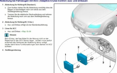 Audi A6 4F C6 – Heizung für Distanzregelung (ACC) deaktivieren