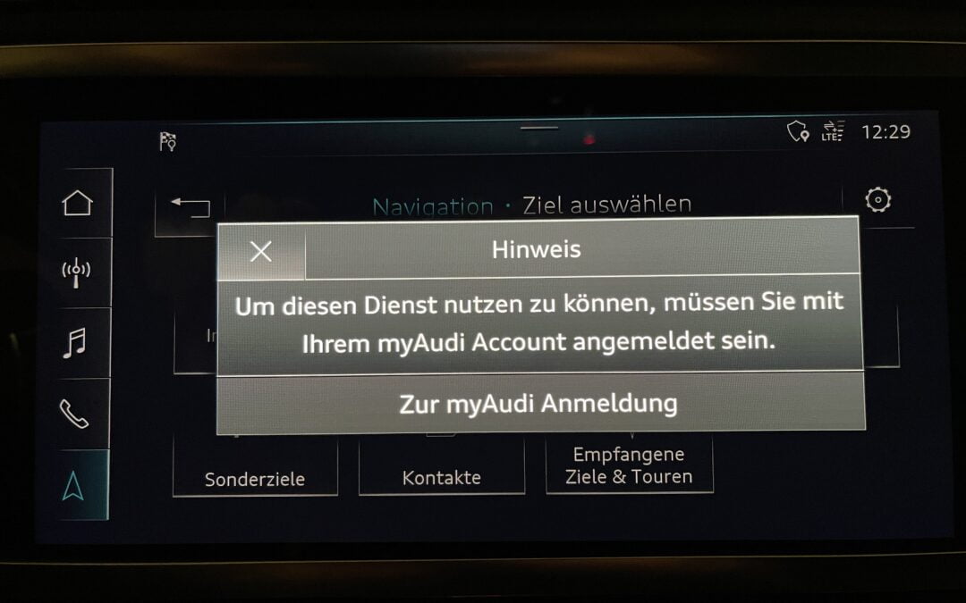 Audi RS Q3 F3 – MIB2.5 Firmware Update myAudi Login Problem